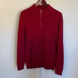 Tommy Bahama Men's Zip Up Red Sweater